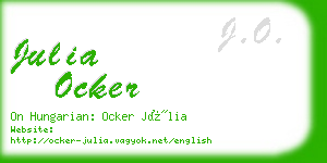 julia ocker business card